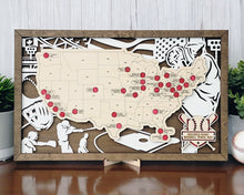 Load image into Gallery viewer, Stadium Series Travel Map - Baseball