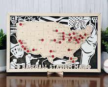 Load image into Gallery viewer, Stadium Series Travel Map - Baseball