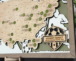 Stadium Series Travel Map - Soccer