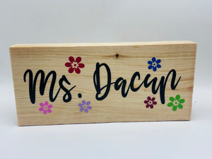 Personalized Wood Block