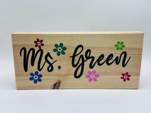 Personalized Wood Block