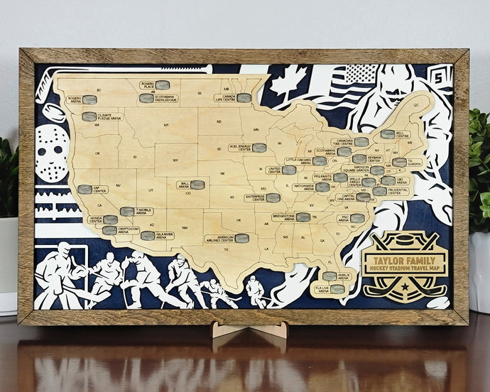 Stadium Series Travel Map - Hockey