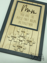 Load image into Gallery viewer, &quot;MOM&quot; Puzzle Sign