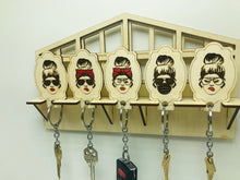 Load image into Gallery viewer, Wooden Keychain Wall Rack