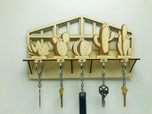 Wooden Keychain Wall Rack