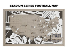 Load image into Gallery viewer, Stadium Series Travel Map - Football