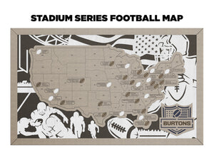 Stadium Series Travel Map - Football