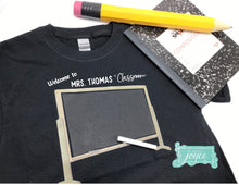 Load image into Gallery viewer, Chalkboard Shirt - Back to School Designs
